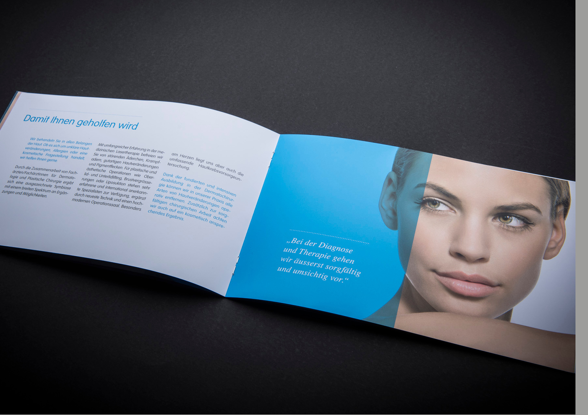 Broschüren Design für Skinmed Cosmetics