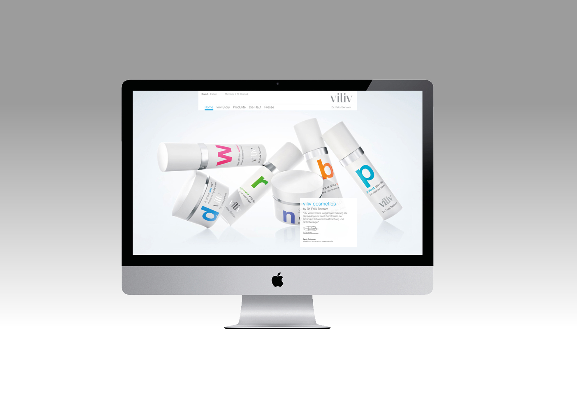 Webdesign für Viliv Cosmetics