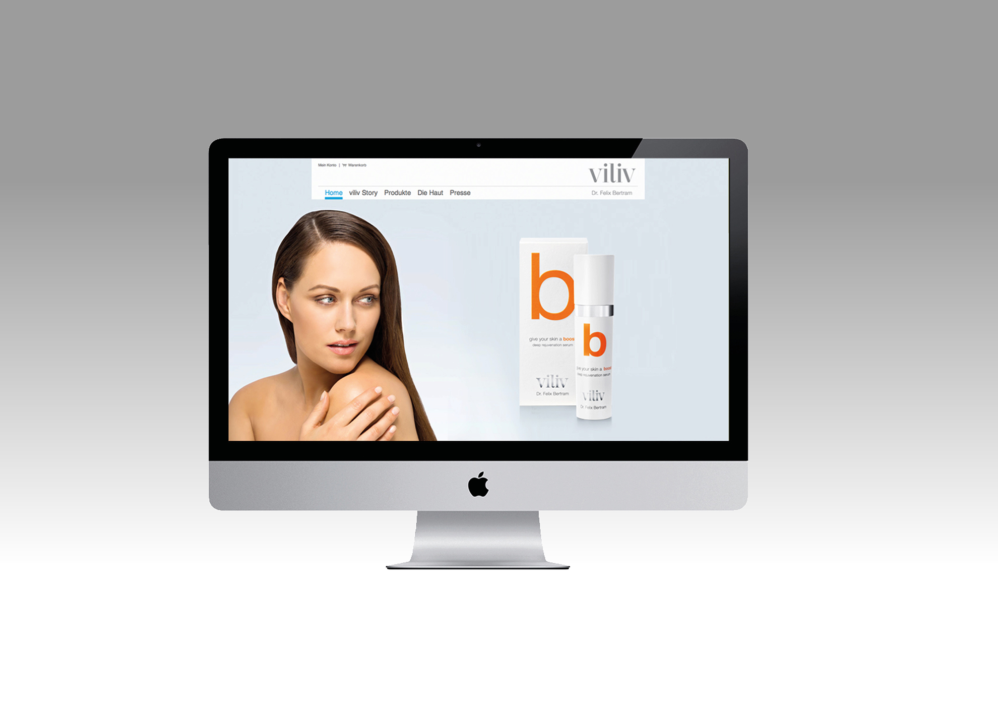 Webdesign für Viliv Cosmetics
