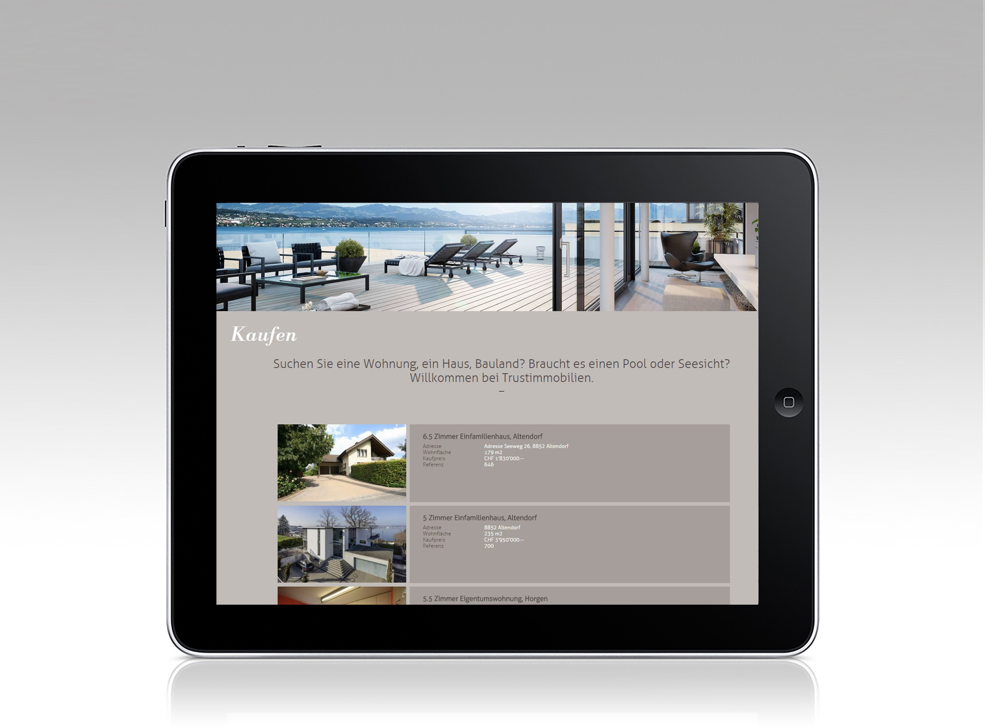 webdesign für Trust Immobilien